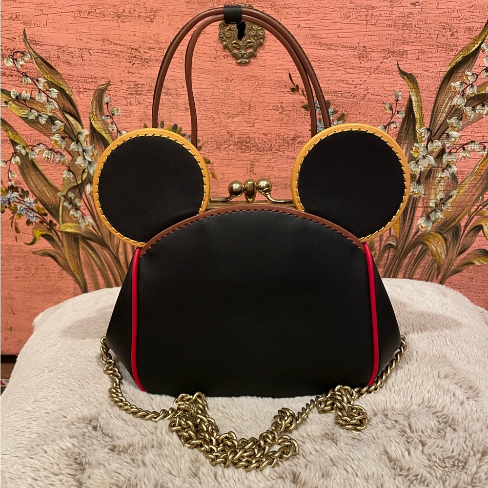 Coach Disney Mickey Mouse X KEITH HARING - Kisslock Mickey Ears Crossbody